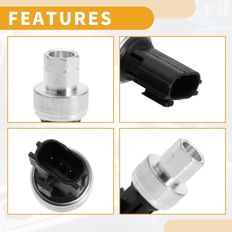 Partuto A/C Pressure Switch Sensor No.MR306627 Car Engine Air Conditioning Refrigerant Pressure Transducer for Mitsubishi Lancer 2.0L 2008-2017 Plastic Black - Image 5